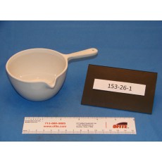 Titration Dish, Casserole, 140 mL Handle, Porcelain