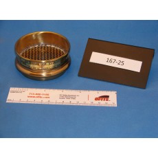 Sieve, Brass Frame, 3&quot; Diameter, 1&quot; Deep, 8 Mesh