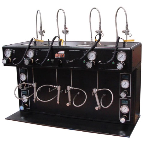 OFI Testing Equipment, Inc. - Filter Press, HTHP, 175 mL, 4 Unit, with  Regulators and Temperature Controllers